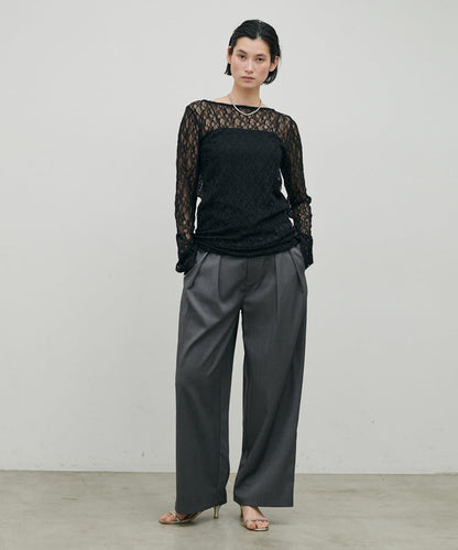 MIX蕾絲拼接套頭上衣