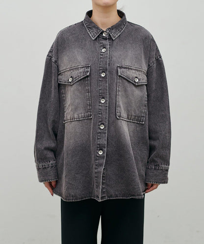 牛仔寬鬆襯衫