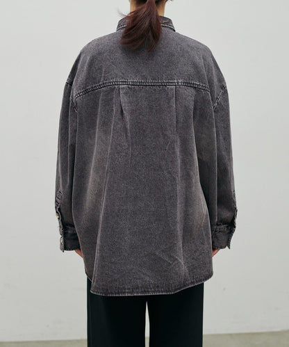 牛仔寬鬆襯衫