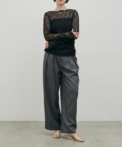 MIX蕾絲拼接套頭上衣