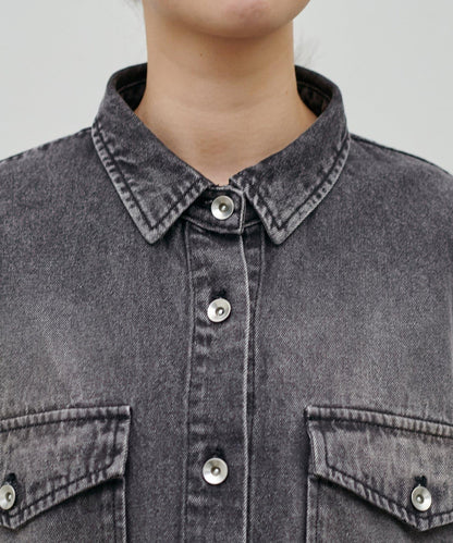 牛仔寬鬆襯衫