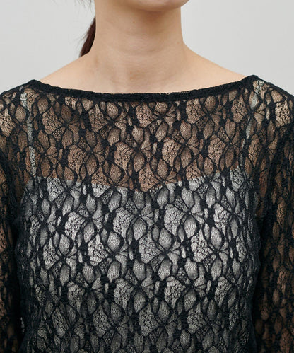 MIX蕾絲拼接套頭上衣