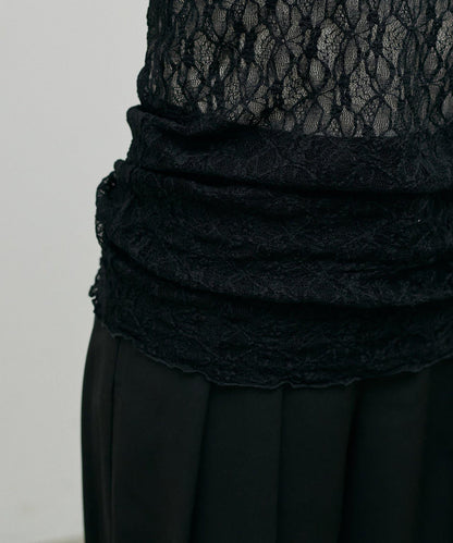 MIX蕾絲拼接套頭上衣