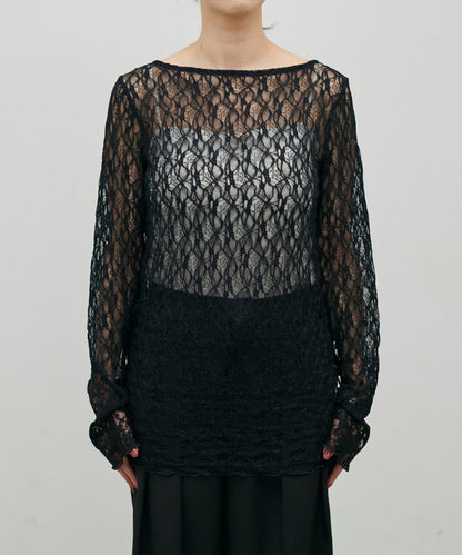 MIX蕾絲拼接套頭上衣