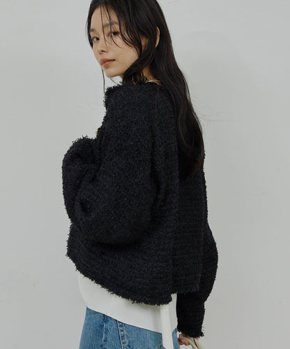 可手洗 花呢 短款夾克