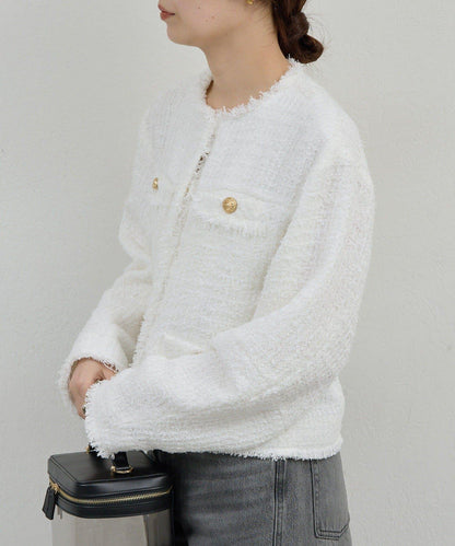 可手洗 花呢 短款夾克