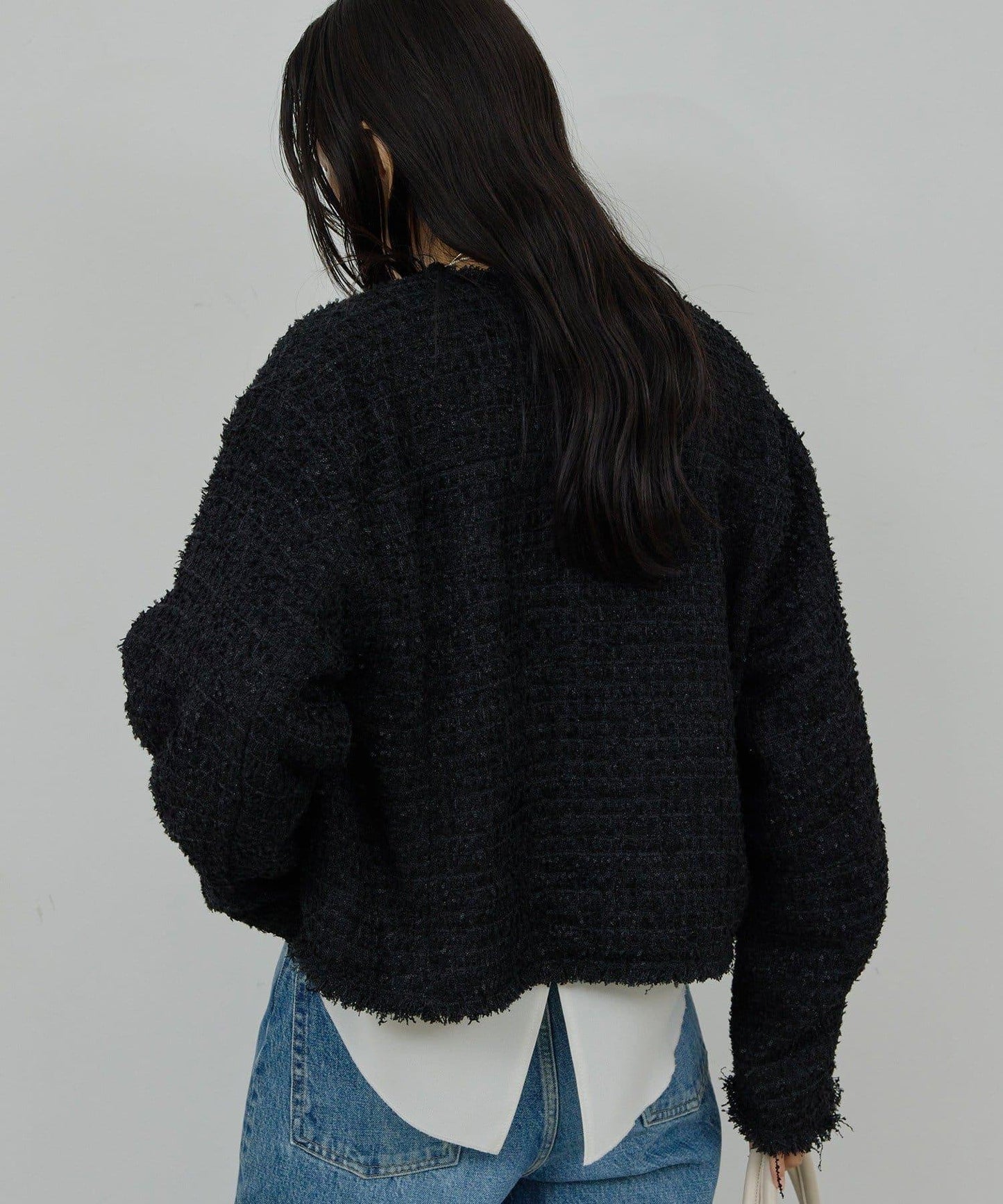 可手洗 花呢 短款夾克