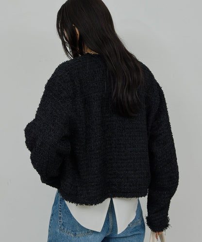 可手洗 花呢 短款夾克