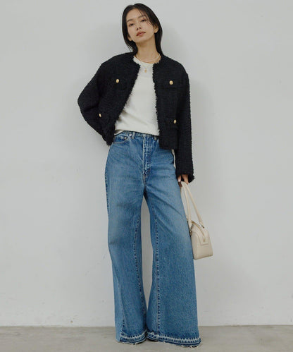 可手洗 花呢 短款夾克