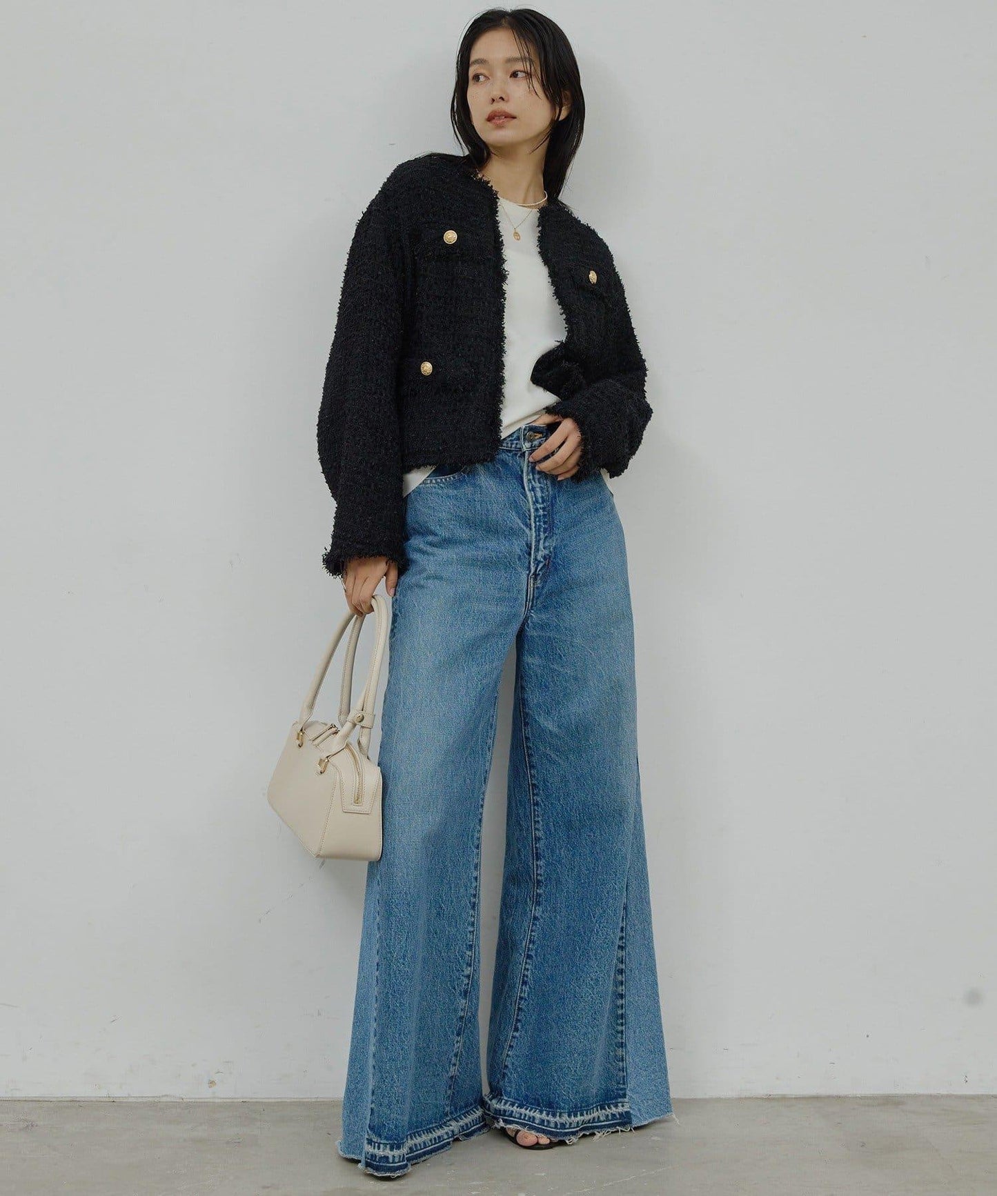 可手洗 花呢 短款夾克