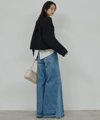 可手洗 花呢 短款夾克