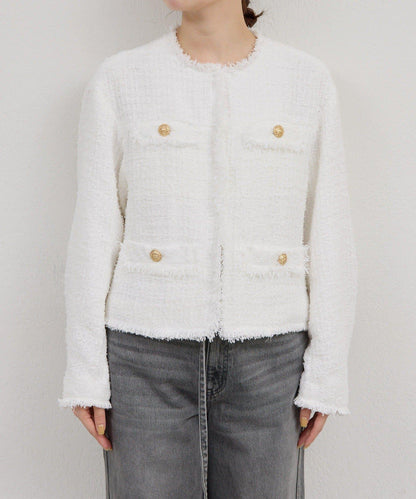 可手洗 花呢 短款夾克