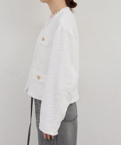 可手洗 花呢 短款夾克