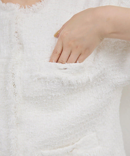 可手洗 花呢 短款夾克