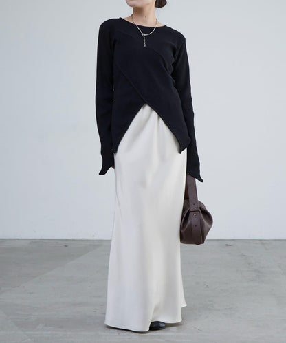 羅紋拼接設計上衣