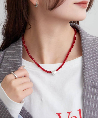 心形珠串設計 項鍊