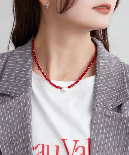 心形珠串設計 項鍊