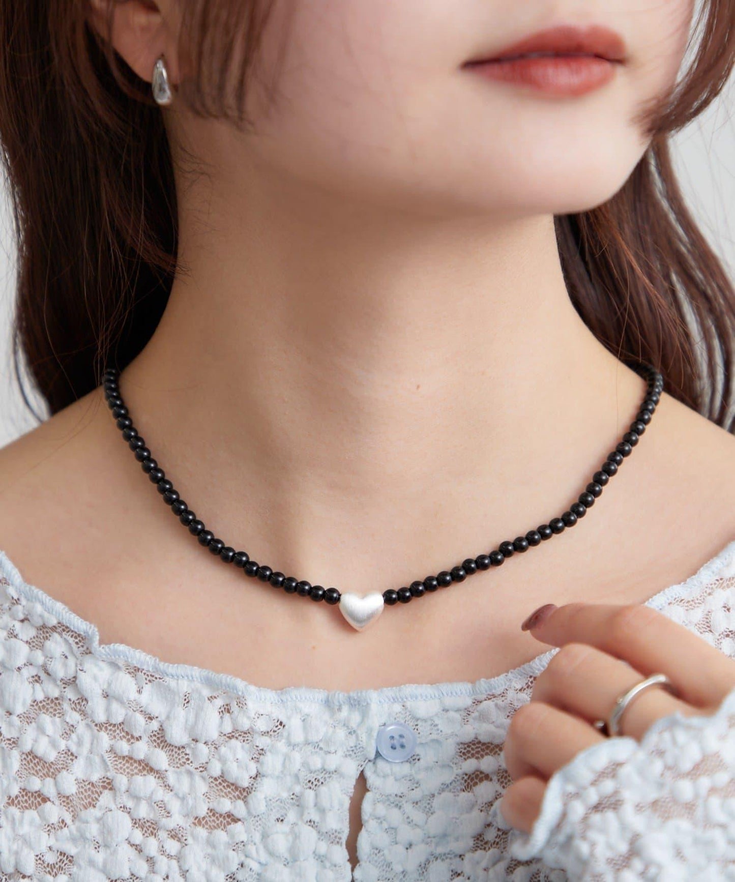 心形珠串設計 項鍊