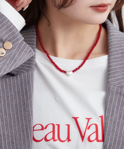 心形珠串設計 項鍊