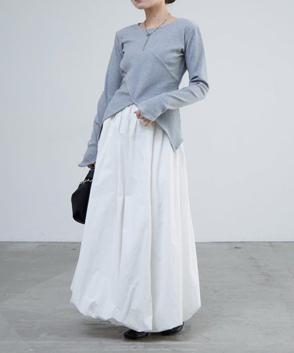 羅紋拼接設計上衣