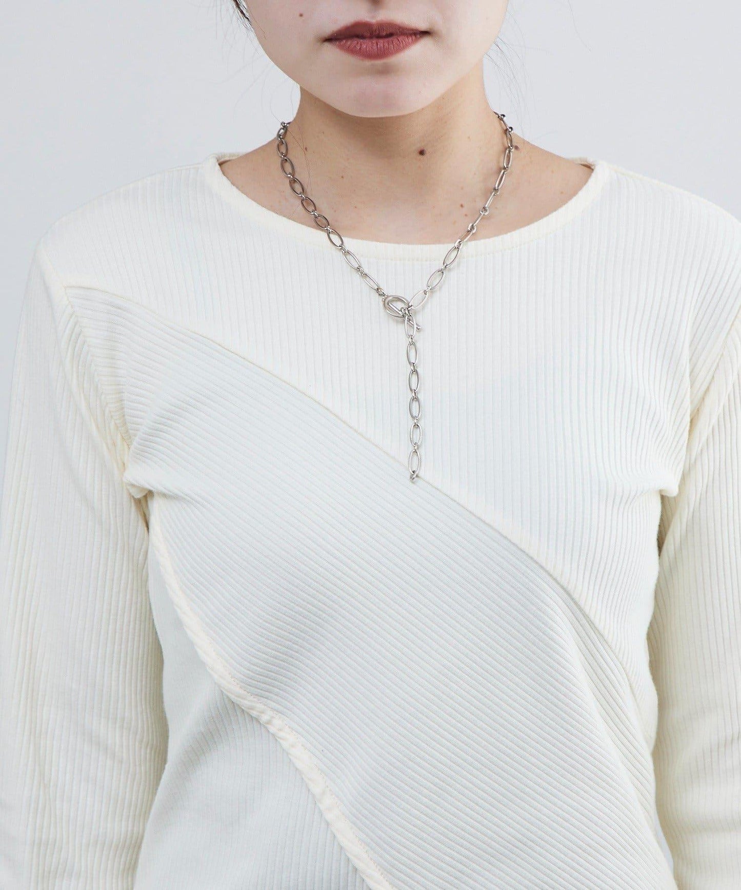 羅紋拼接設計上衣