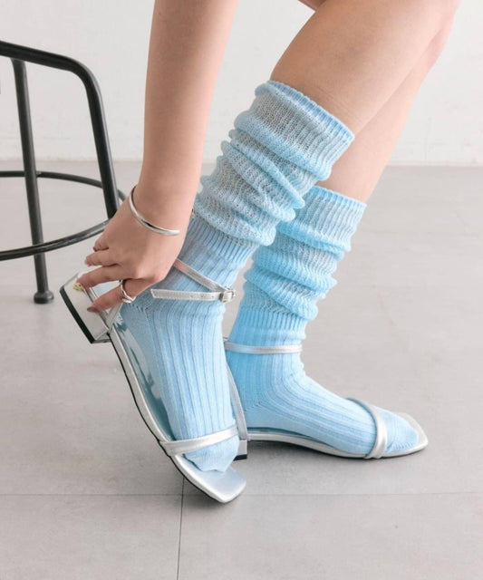 純色寬鬆襪子