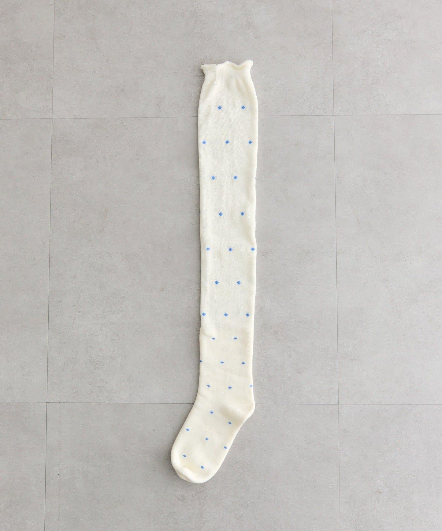 波點長筒襪