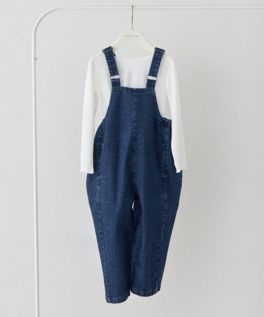 網店限定 兒童中性款 含青少年尺碼 牛仔揹帶褲