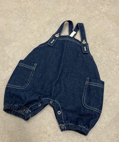 BABY 南瓜褲型 牛仔 揹帶連體爬服
