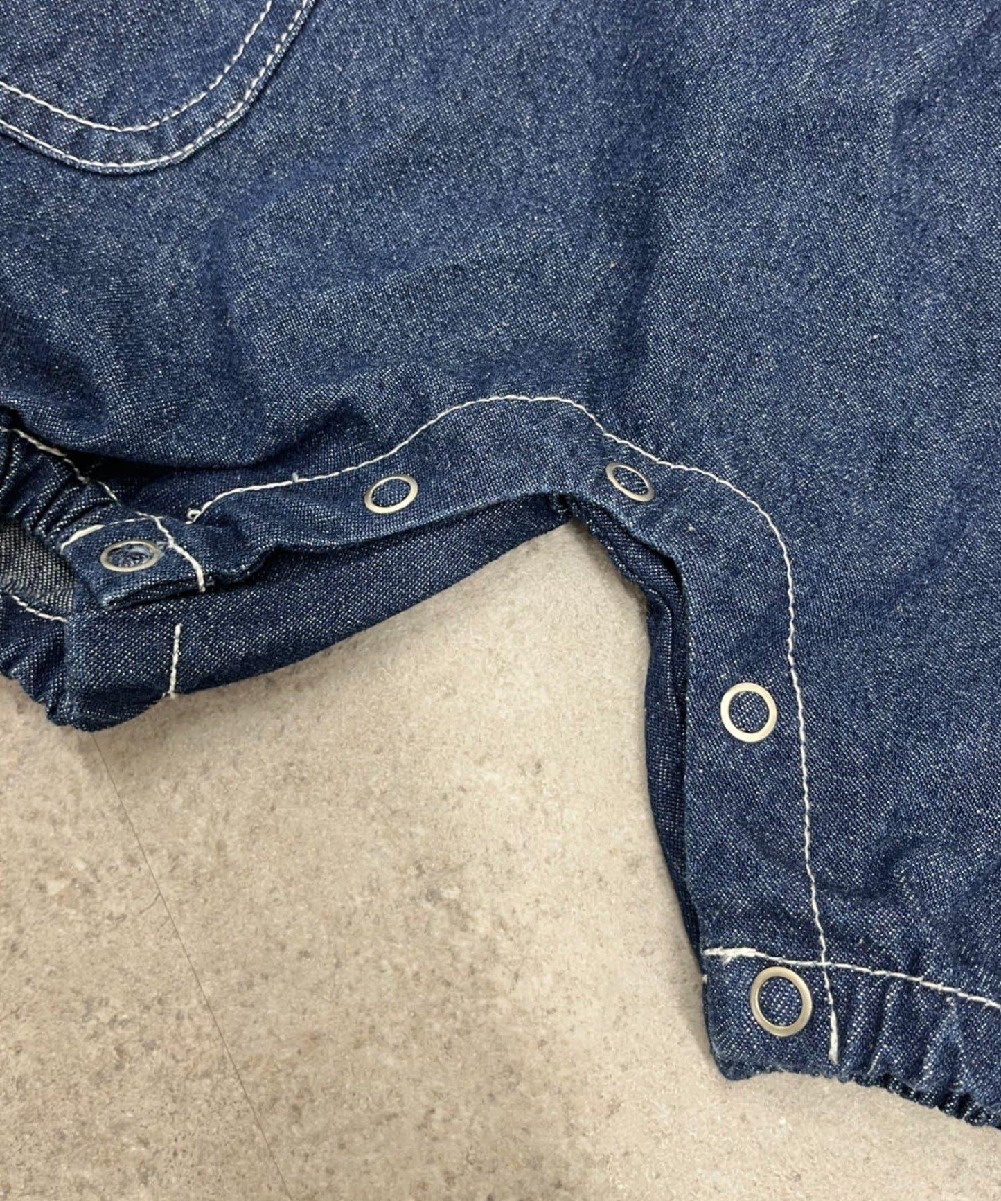 BABY 南瓜褲型 牛仔 揹帶連體爬服