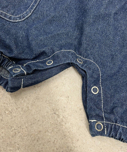 BABY 南瓜褲型 牛仔 揹帶連體爬服