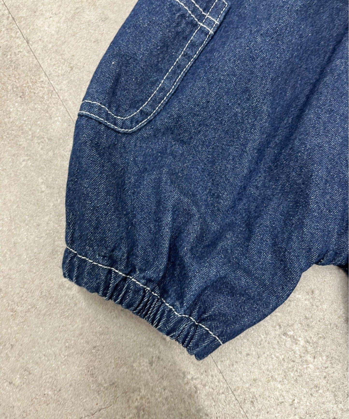 BABY 南瓜褲型 牛仔 揹帶連體爬服