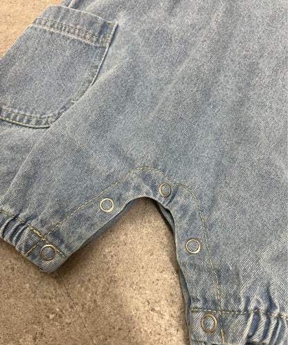 BABY 南瓜褲型 牛仔 揹帶連體爬服