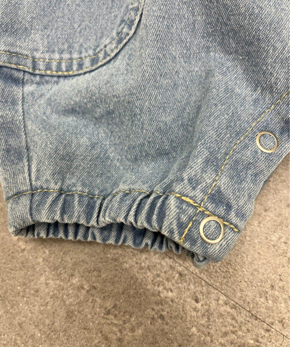 BABY 南瓜褲型 牛仔 揹帶連體爬服