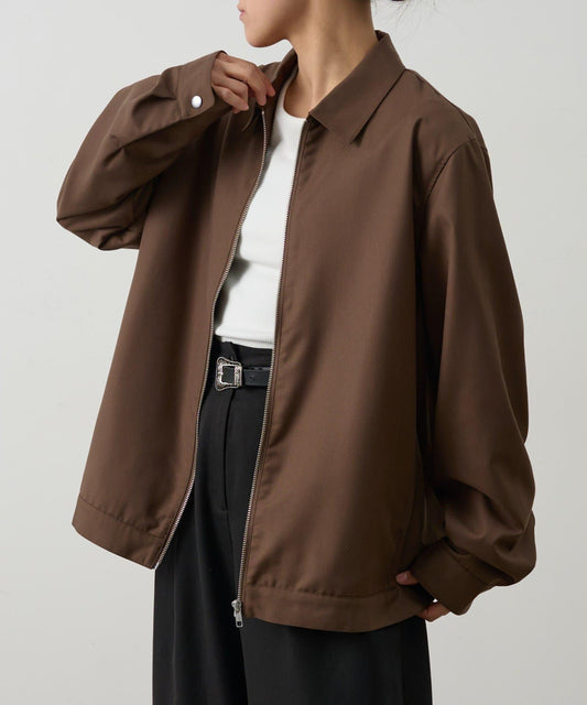 可成套搭配 舒適斜紋 拉鍊襯衫