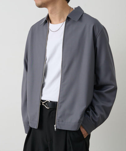 可成套搭配 舒適斜紋 拉鍊襯衫