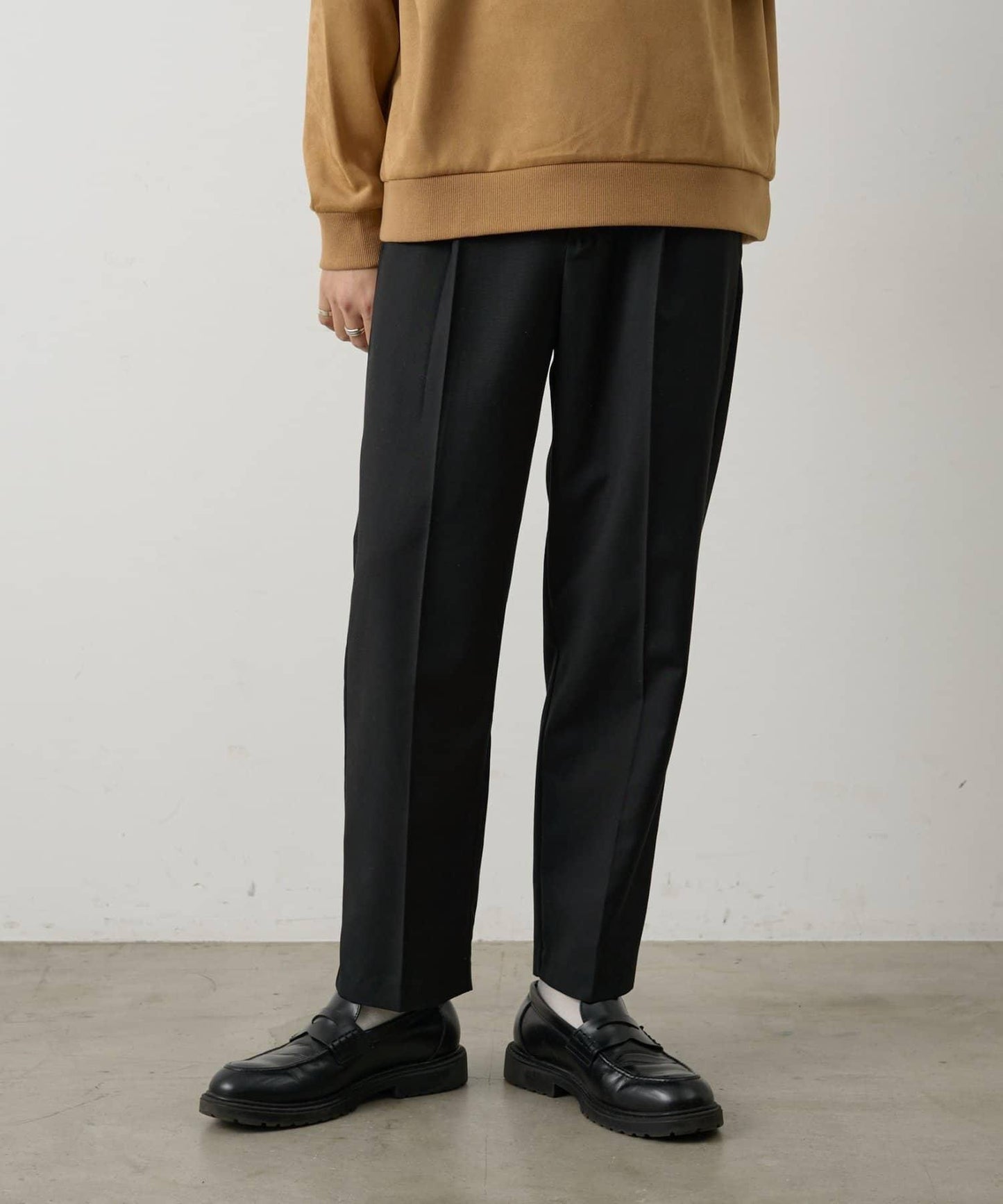 套裝可搭配 舒適斜紋 錐形 西褲