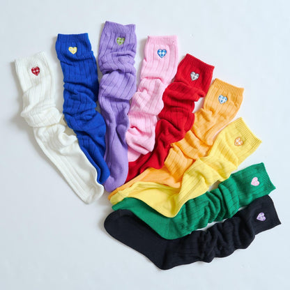 應援色寬鬆襪子