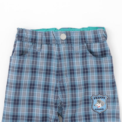 狼格紋 長款 直筒 褲子