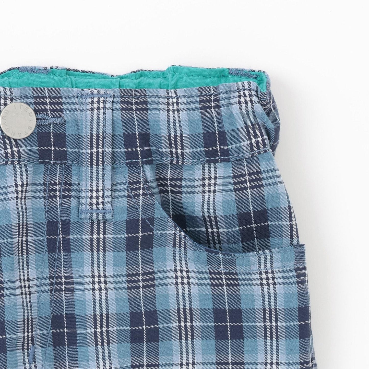 狼格紋 長款 直筒 褲子