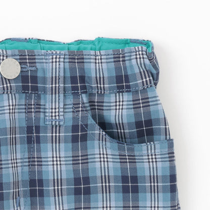 狼格紋 長款 直筒 褲子