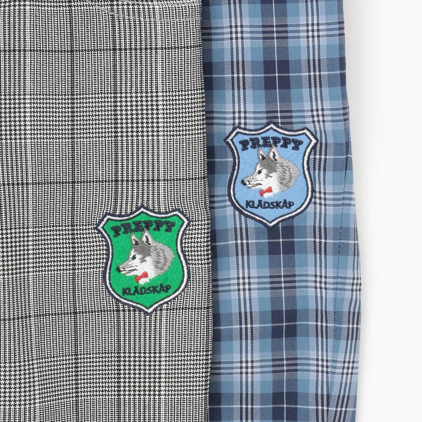 狼格紋 長款 直筒 褲子