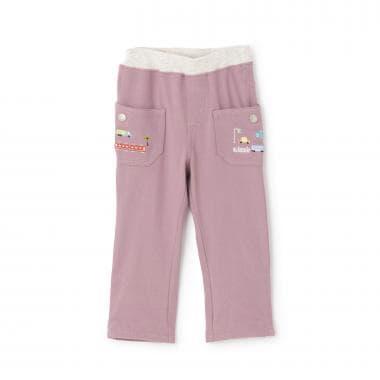 長款直筒 交通工具刺繡 褲子