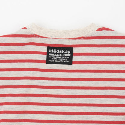 工程車口袋圖案 條紋 長袖T恤