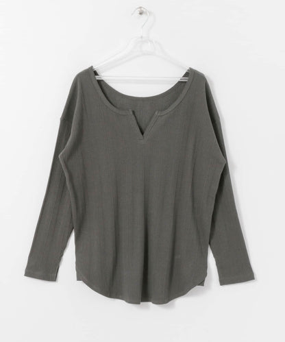 2WAY RIB LONG T-SHIRTS 兩穿羅紋長款T恤