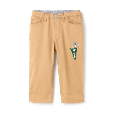 長款 直筒 狼圖案 褲子