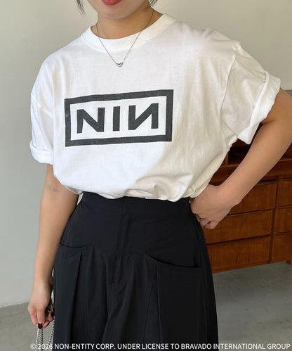 GOOD ROCK SPEED Nine Inch Nails 方框Logo印花 T恤