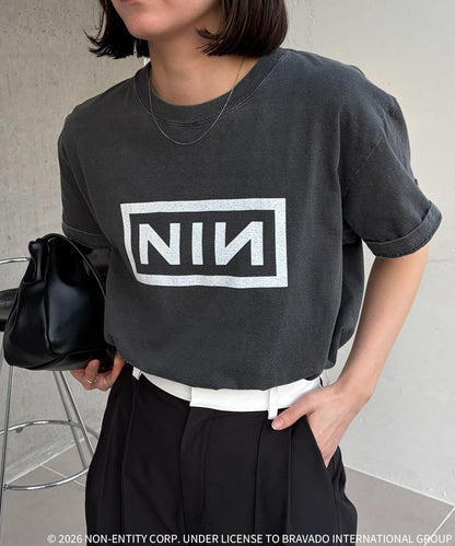 GOOD ROCK SPEED Nine Inch Nails 方框Logo印花 T恤