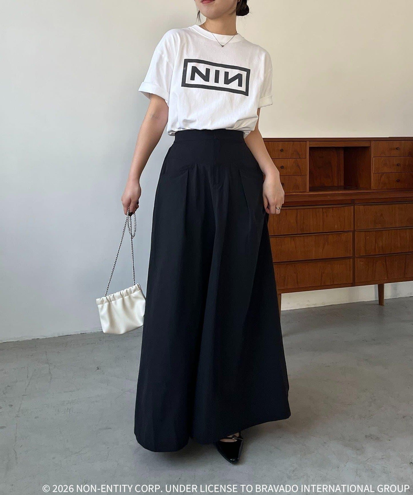 GOOD ROCK SPEED Nine Inch Nails 方框Logo印花 T恤