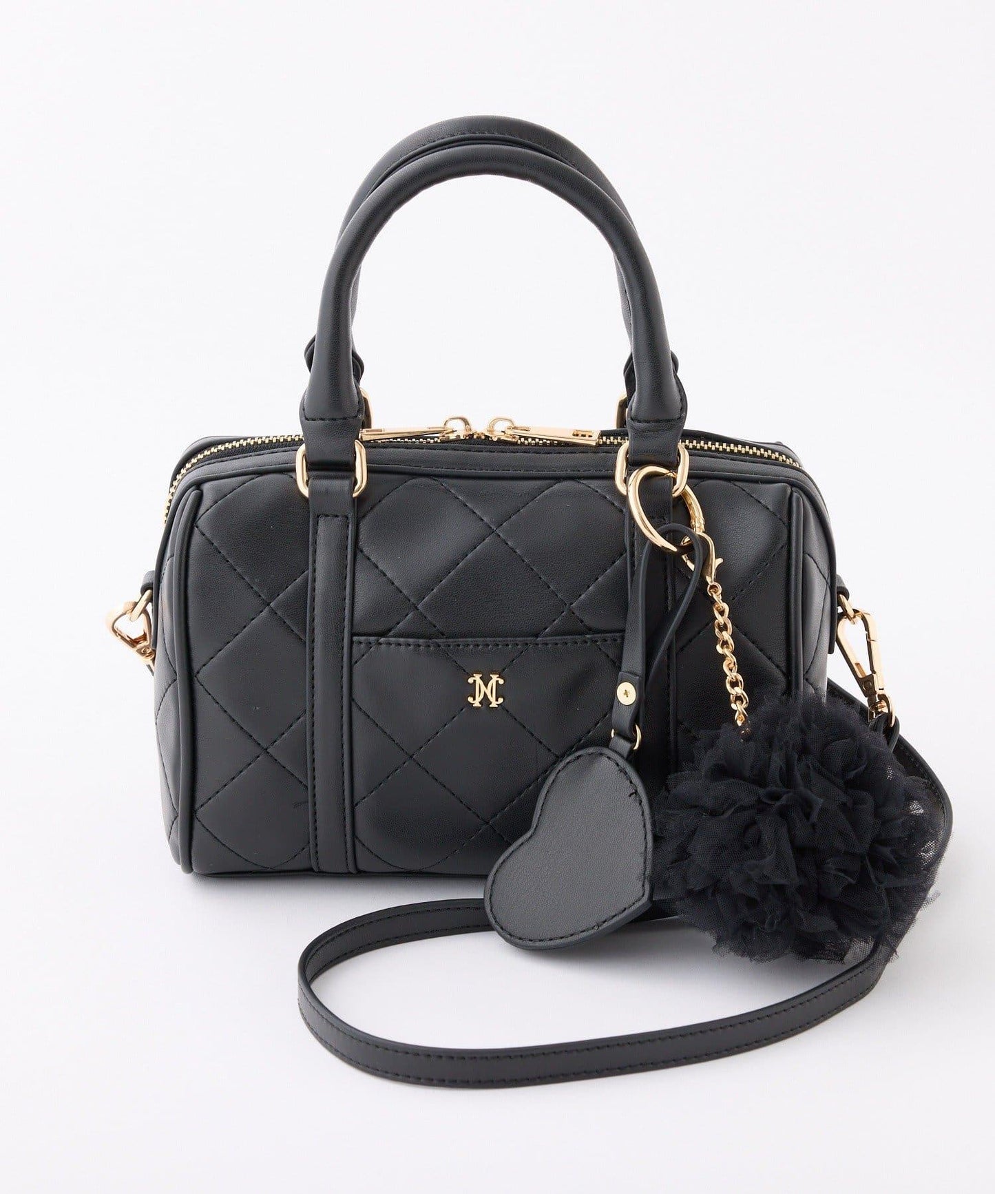 附心形吊飾 迷你波士頓包